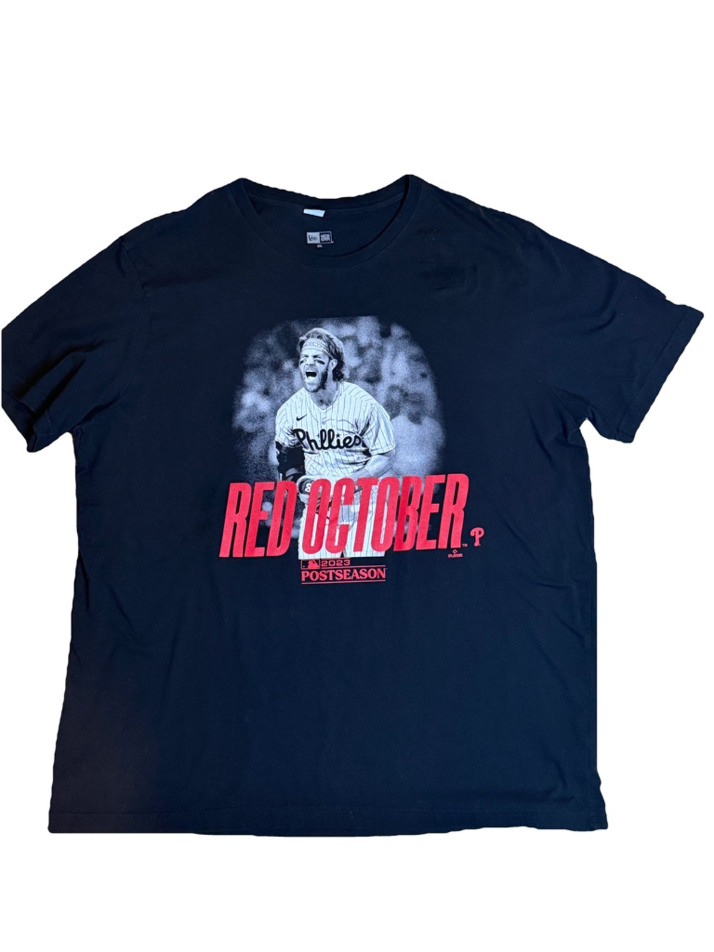 New Era Black 'Red October' Phillies Graphic Tee